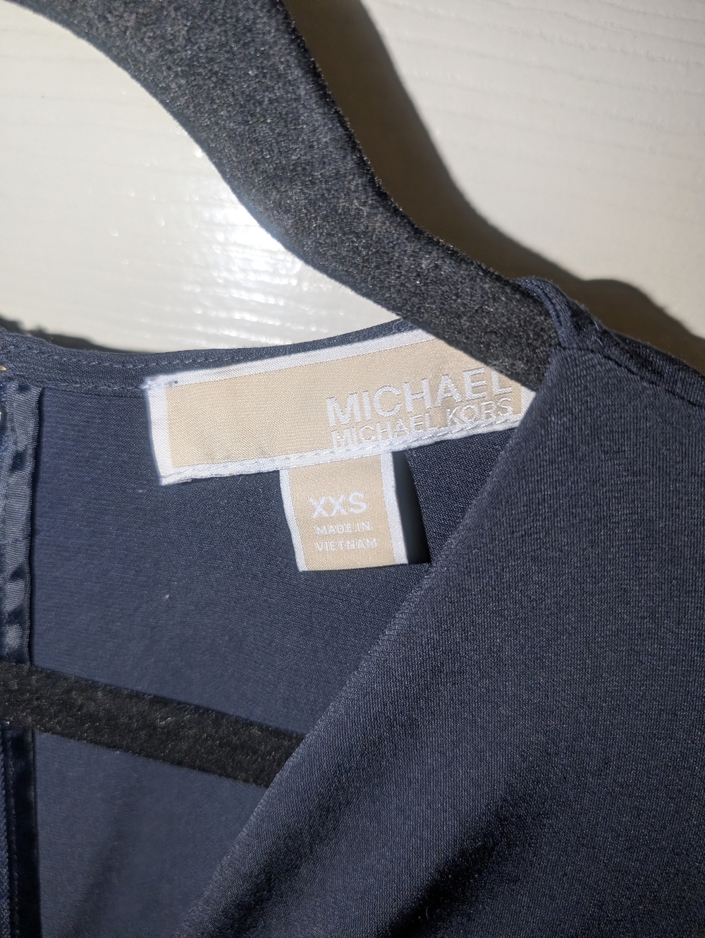 Michael Kors Black Long Sleeve Jersey Mini Wrap Dress - Picture 2 of 5